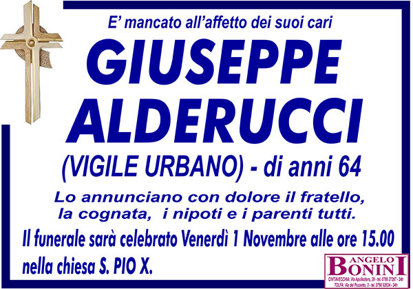 GIUSEPPE ALDERUCCI (Vigile Urbano) di anni 64