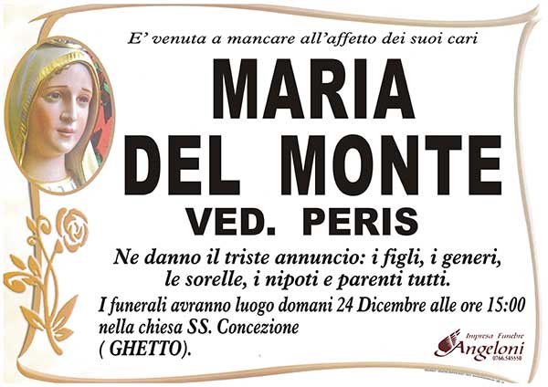 MARIA DEL MONTE Ved. PERIS