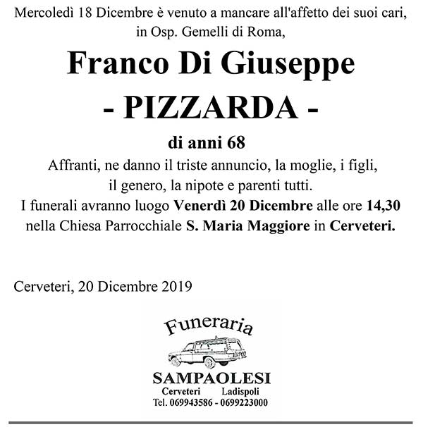 FRANCO DI GIUSEPPE "PIZZARDA"