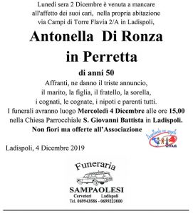 ANTONELLA DI RONZA in PERRETTA di anni 50