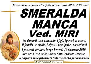 SMERALDA MANCA Ved. MIRI