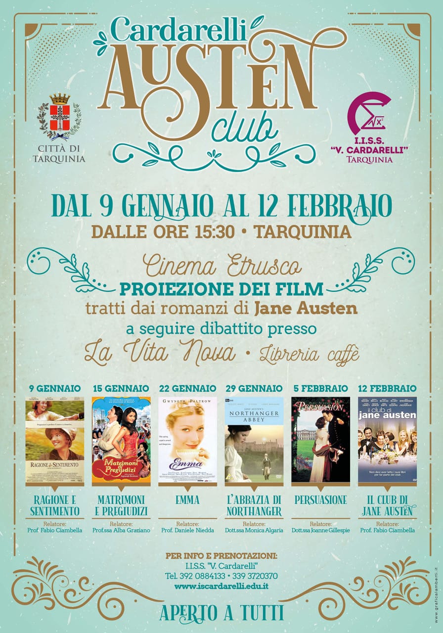 Cardarelli Austen Club, il 29 gennaio riflettori su l&rsquo;Abazia di Northanger