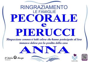 ANNA PIERUCCI – Ringraziamento