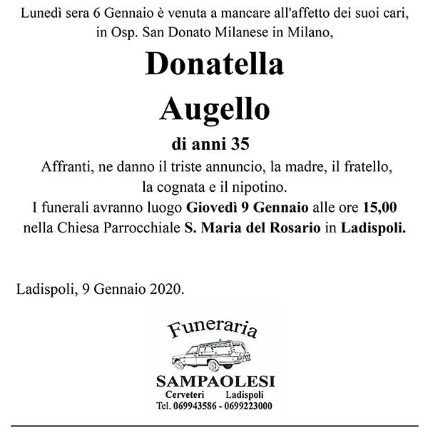 DONATELLA AUGELLO di anni 35