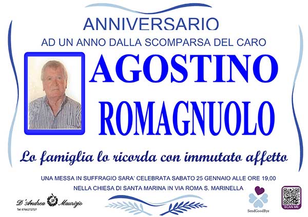 AGOSTINO ROMAGNUOLO – Anniversario