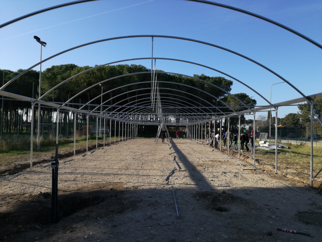 Cardarelli Tarquinia: partiti i lavori di montaggio della serra climatizzata