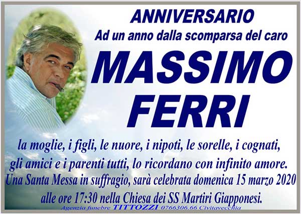 MASSIMO FERRI – Anniversario