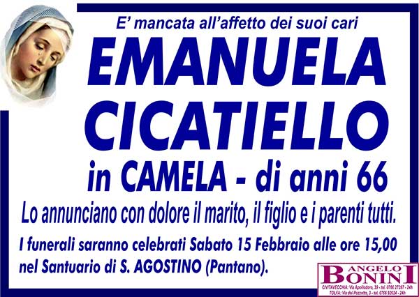 EMANUELA CICATIELLO in CAMELA di anni 66
