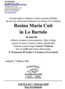 ROSINA MARIA CUTI in LO BARTOLO di anni 84