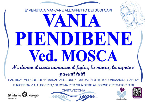 VANIA PIENDIBENE Ved. MOSCA