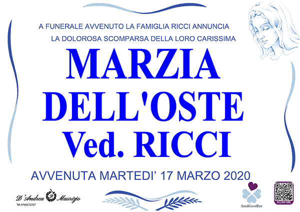 MARZIA DELL’OSTE Ved. RICCI
