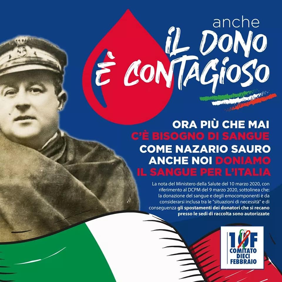 Il Comitato 10 febbraio invita ad andare a donare