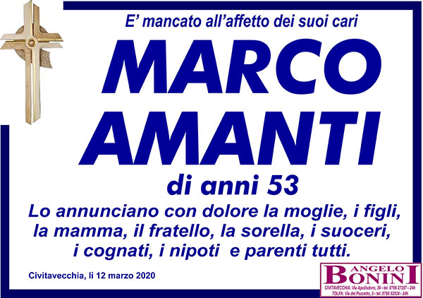 MARCO AMANTI di anni 53