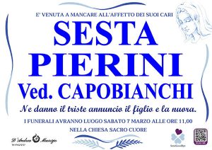 SESTA PIERINI Ved. CAPOBIANCHI