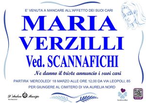 MARIA VERZILLI Ved. SCANNAFICHI