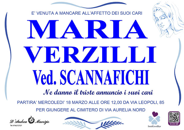 MARIA VERZILLI Ved. SCANNAFICHI