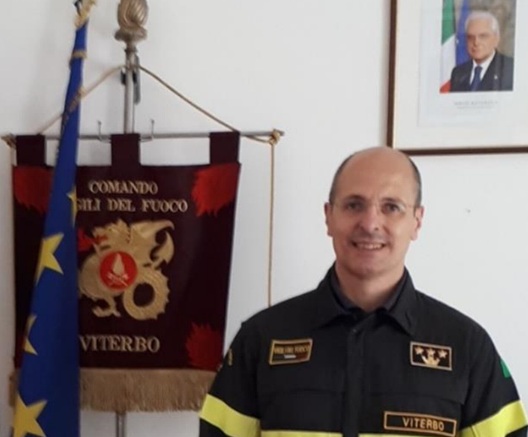 Il comandante dei vigili del fuoco di Viterbo, Davide Pozzi, positivo al coronavirus