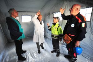 San Paolo, installata la tenda pre triage