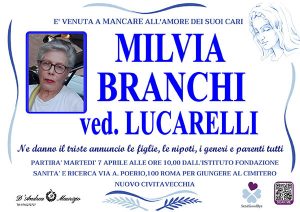MILVIA BRANCHI Ved. LUCARELLI