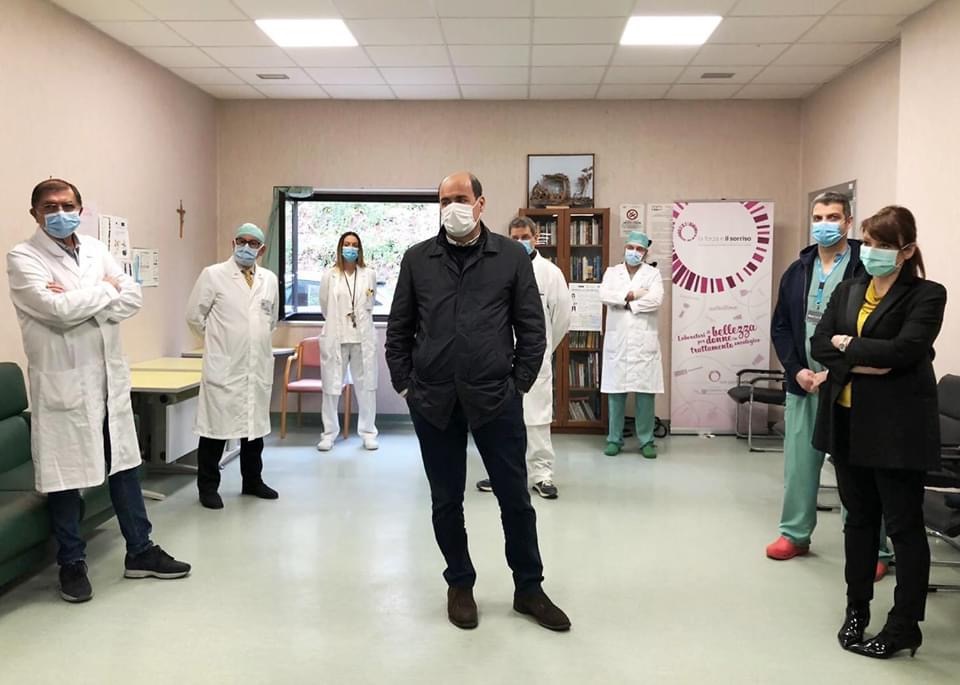 Zingaretti e D&rsquo;Amato stamane in visita a Belcolle