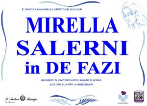 MIRELLA SALERNI in DE FAZI