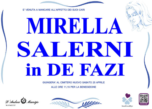 MIRELLA SALERNI in DE FAZI