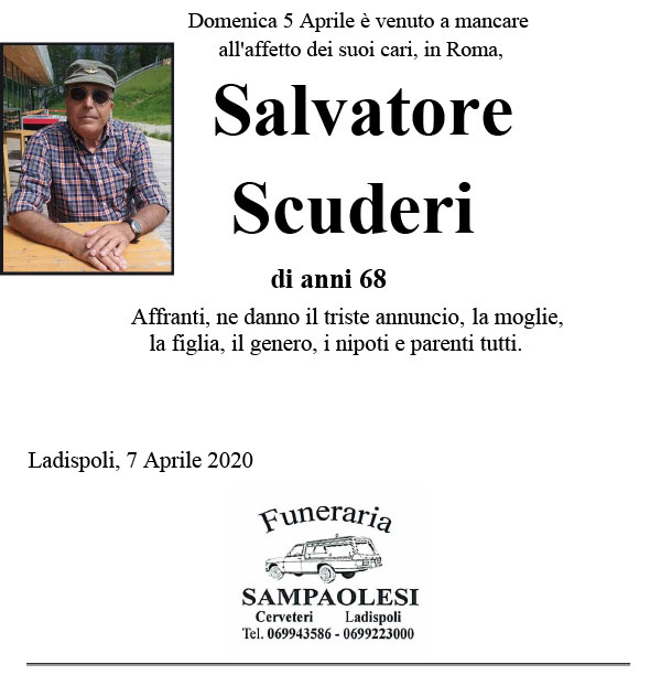 SALVATORE SCUDERI di anni 68