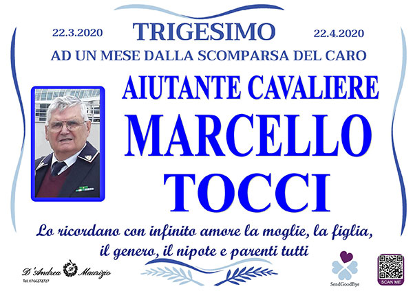 Aiut. Cav. MARCELLO TOCCI – Trigesimo