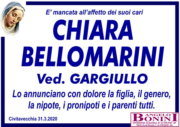 CHIARA BELLOMARINI Ved. GARGIULLO