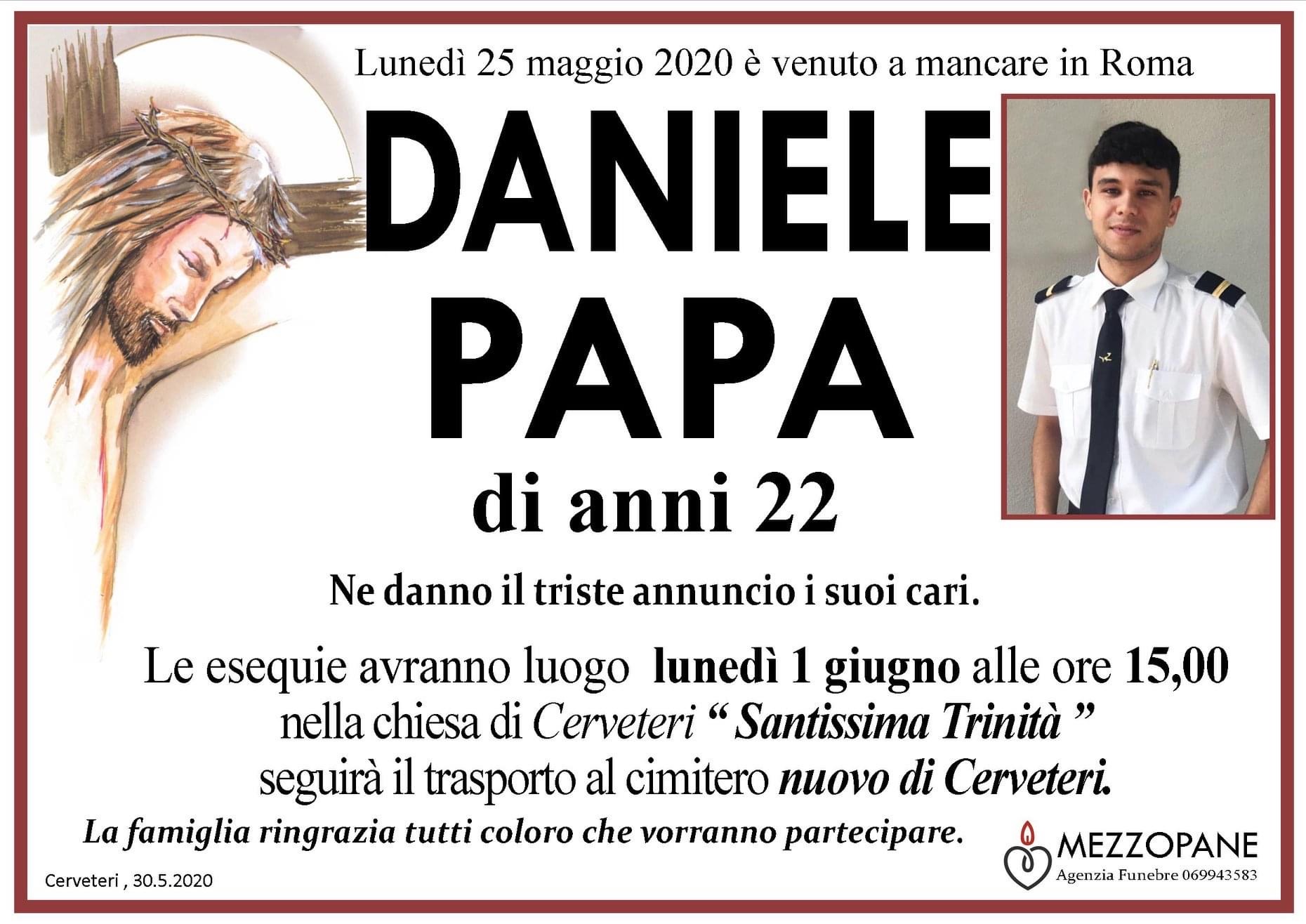 DANIELE PAPA di anni 22