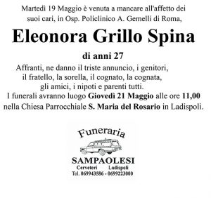 ELEONORA GRILLO SPINA di anni 27