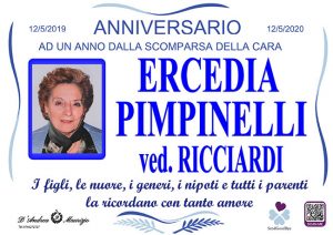ERCEDIA PIMPINELLI ved. RICCIARDI – Anniversario