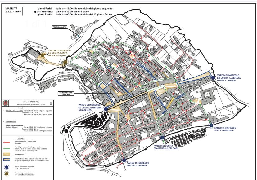 Ztl in centro a Tarquinia: pronti i moduli per il rilascio dei contrassegni