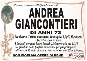 ANDREA GIANCONTIERI di anni 73