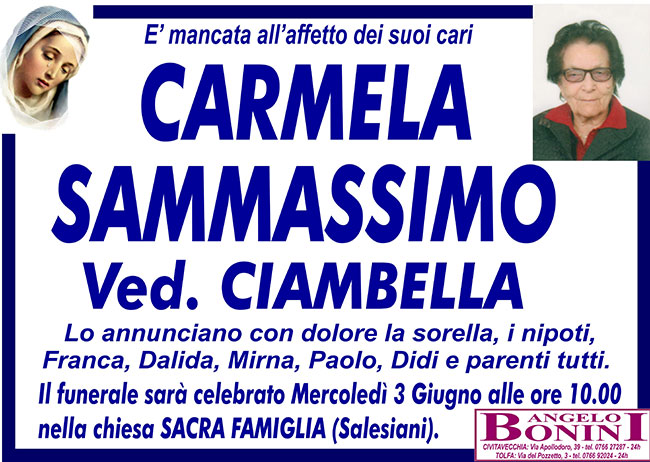 CARMELA SAMMASSIMO ved. CIAMBELLA