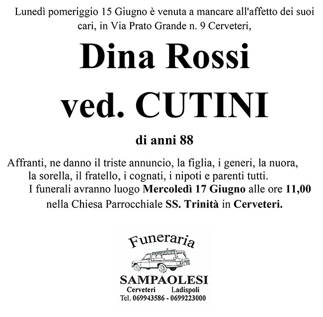 DINA ROSSI ved. CUTINI