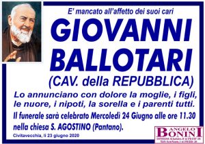 GIOVANNI BALLOTARI (Cav. della Repubblica)