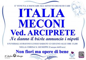 ITALIA MECONI ved. ARCIPRETE