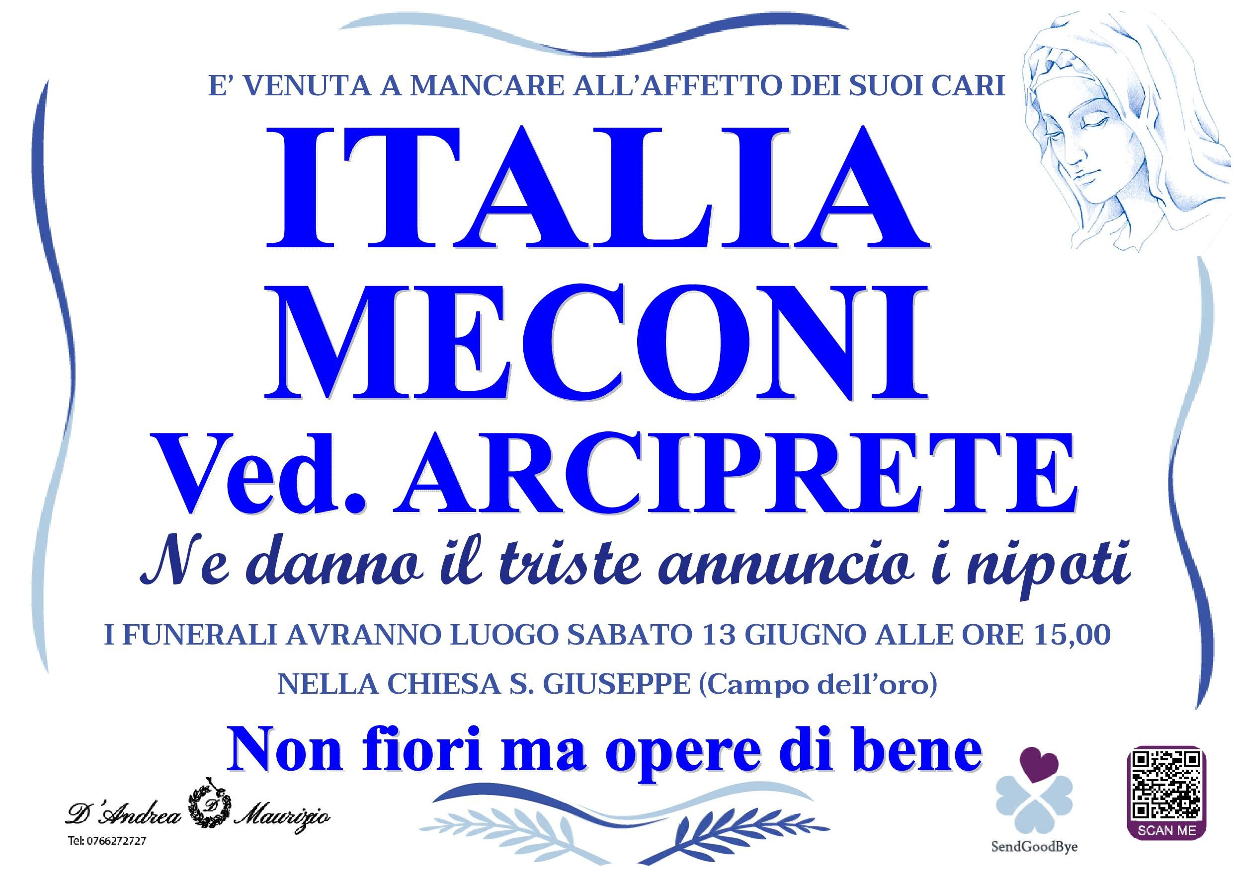 ITALIA MECONI ved. ARCIPRETE