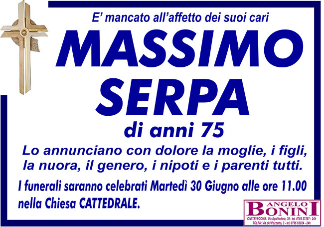 MASSIMO SERPA di anni 75