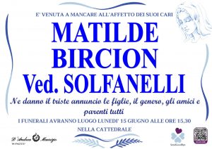 MATILDE BIRCION ved. SOLFANELLI
