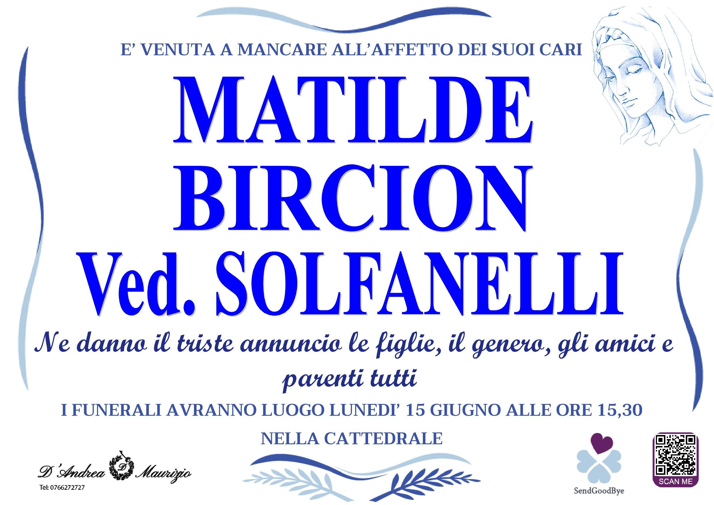 MATILDE BIRCION ved. SOLFANELLI