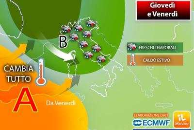 Maltempo, nuova allerta meteo