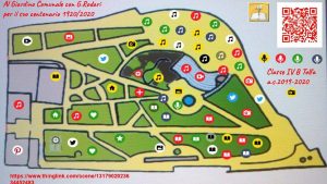 Un poster interattivo raffigurante la mappa del giardino comunale