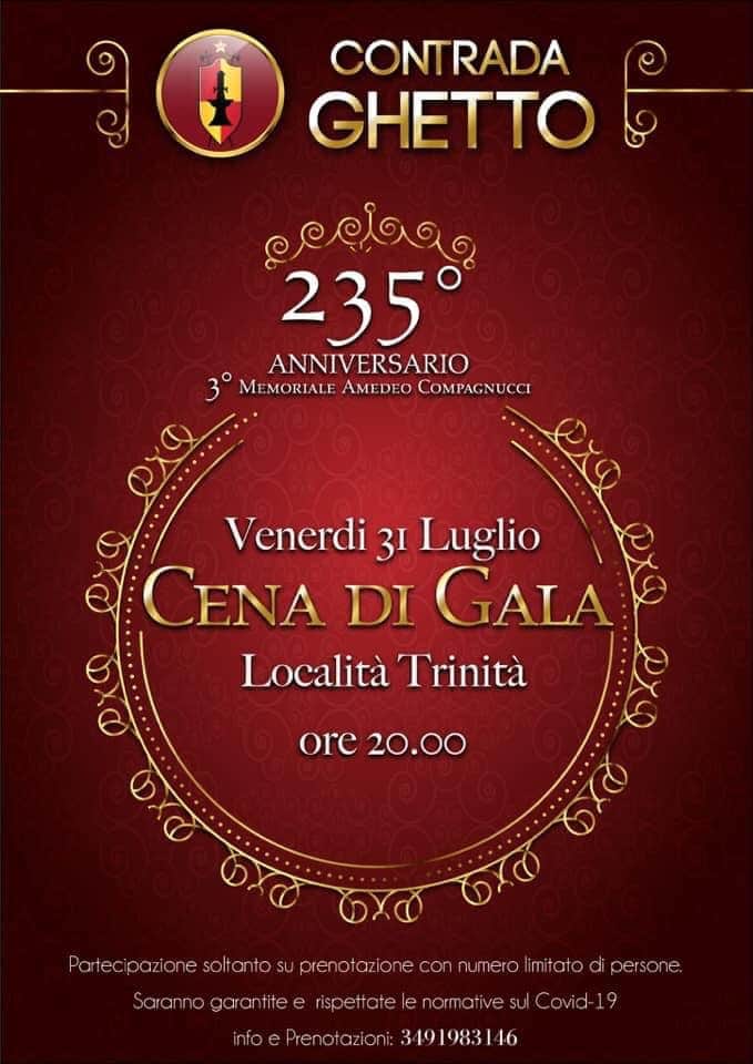 Grande festa per il compleanno della contrada Ghetto