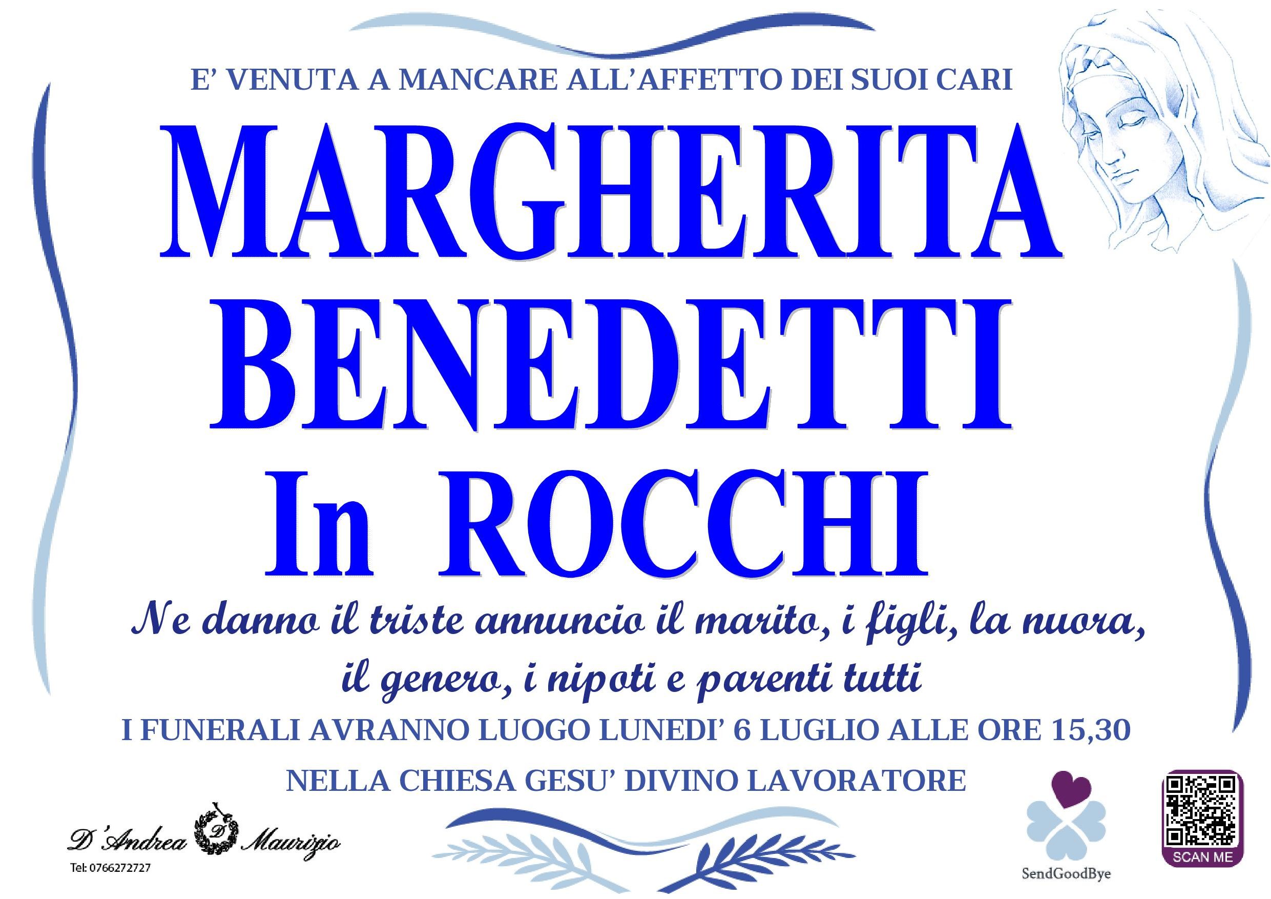 MARGHERITA BENEDETTI in ROCCHI