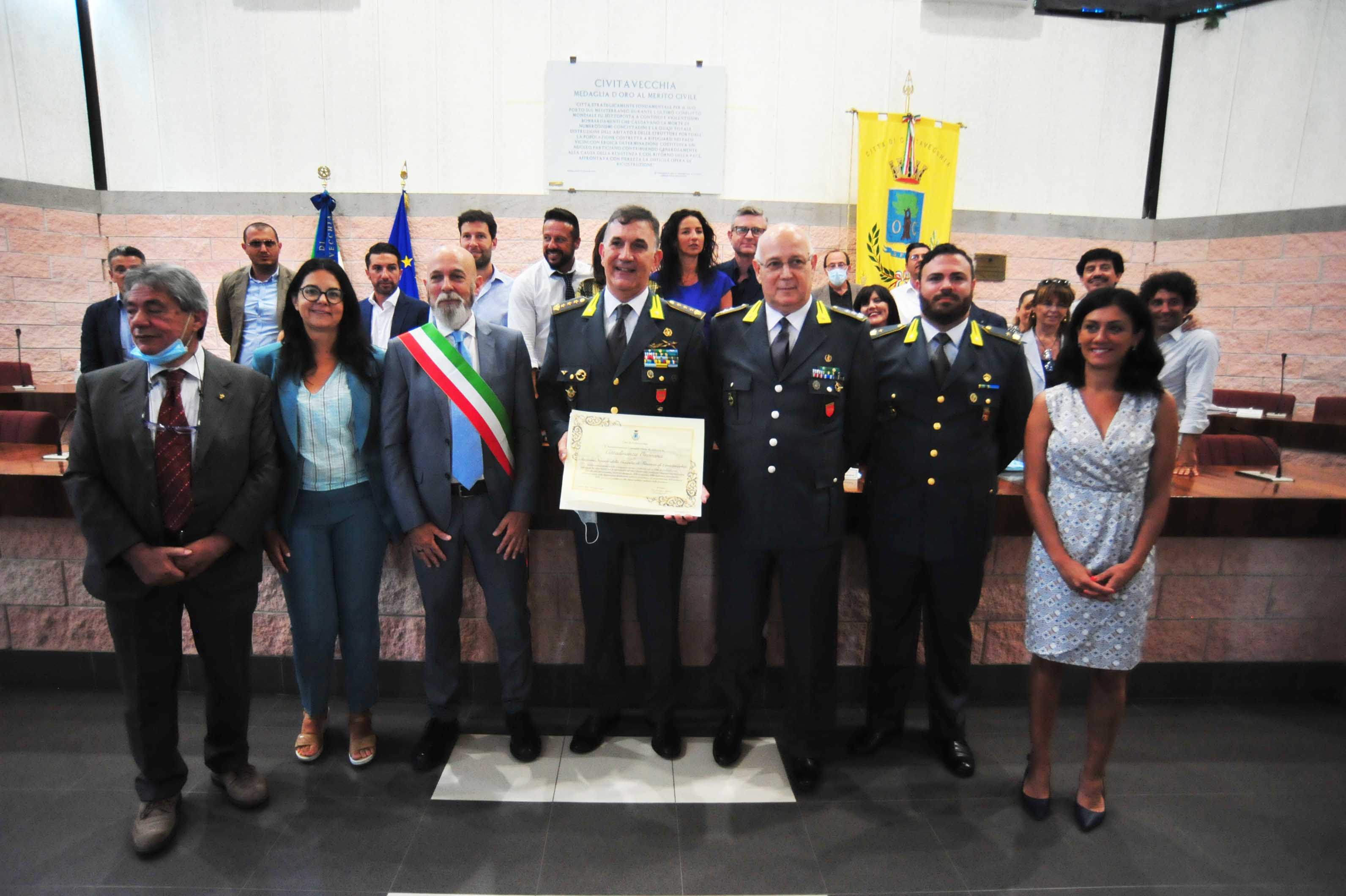 Cittadinanza onoraria alla Stazione navale della Gdf