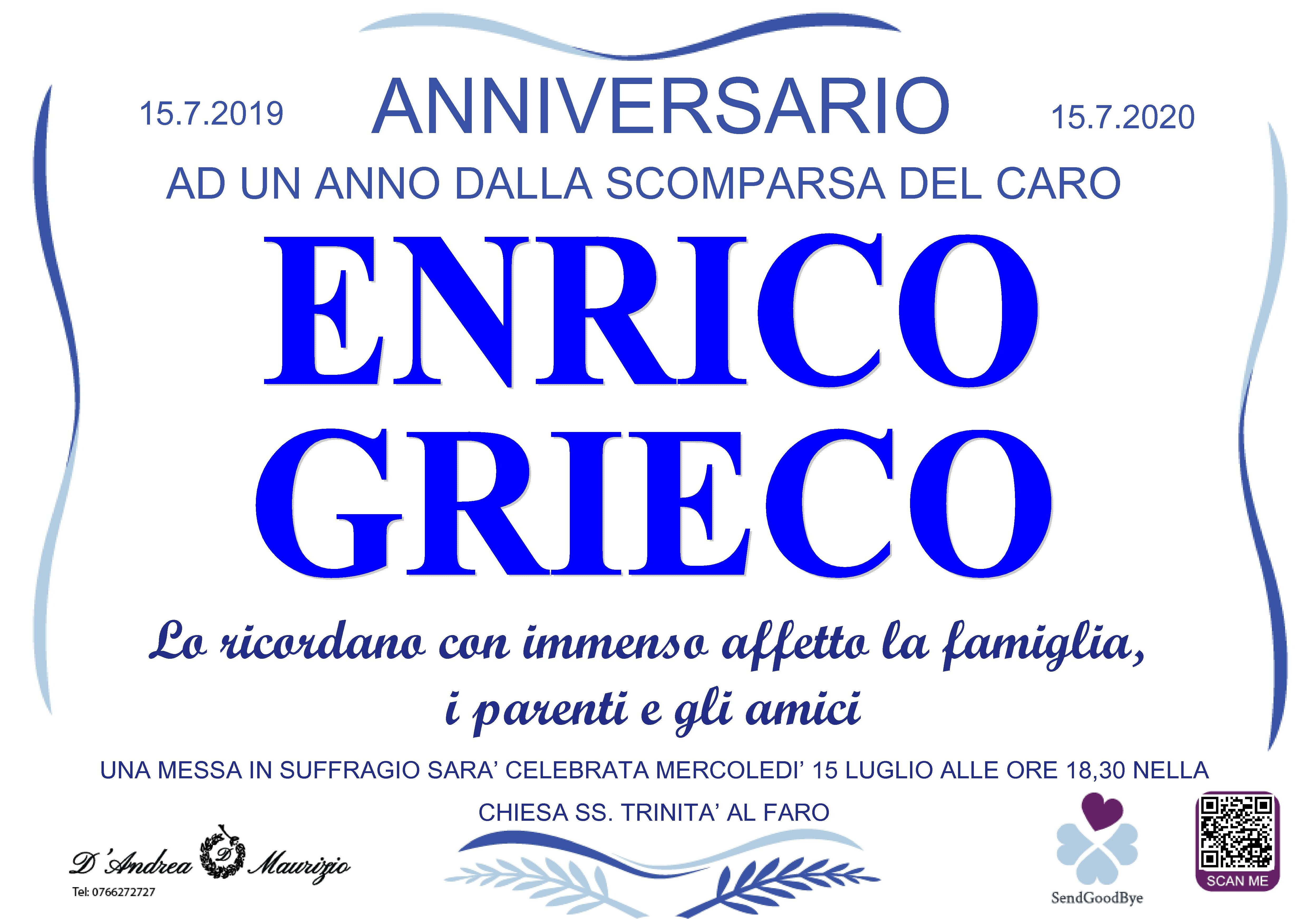 ENRICO GRIECO – Anniversario