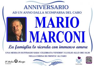 MARIO MARCONI – Anniversario