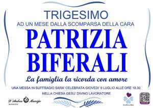 PATRIZIA BIFERALI – Trigesimo